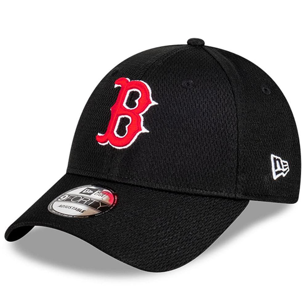 New Era Caps Boston Red Sox New Era MLB Team Dash Mesh 9FORTY Stretch Snapback Curve Hat - Black