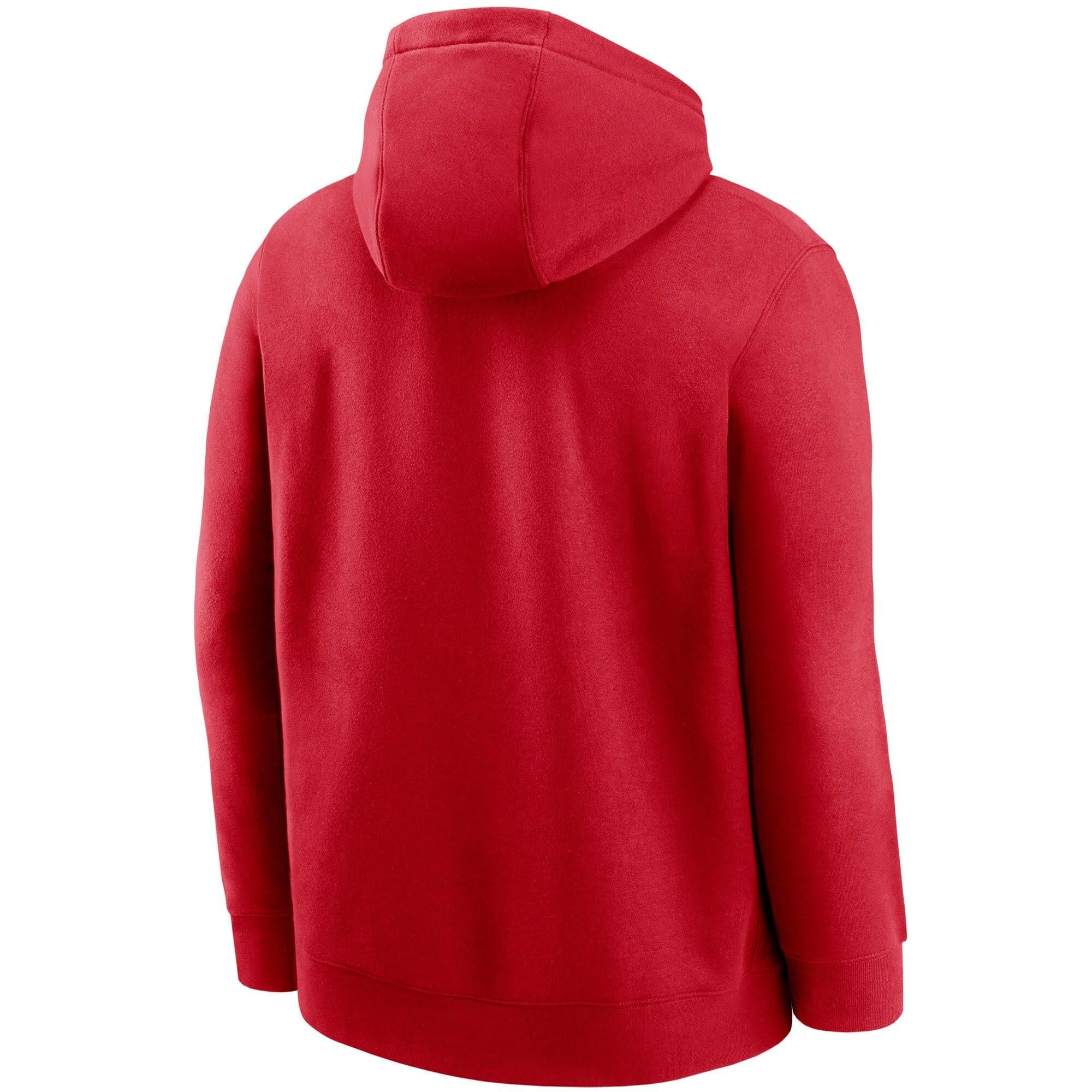 Nike Jumpers Boston Red Sox Nike MLB Team Lettering Club Hoodie Jumper - Red