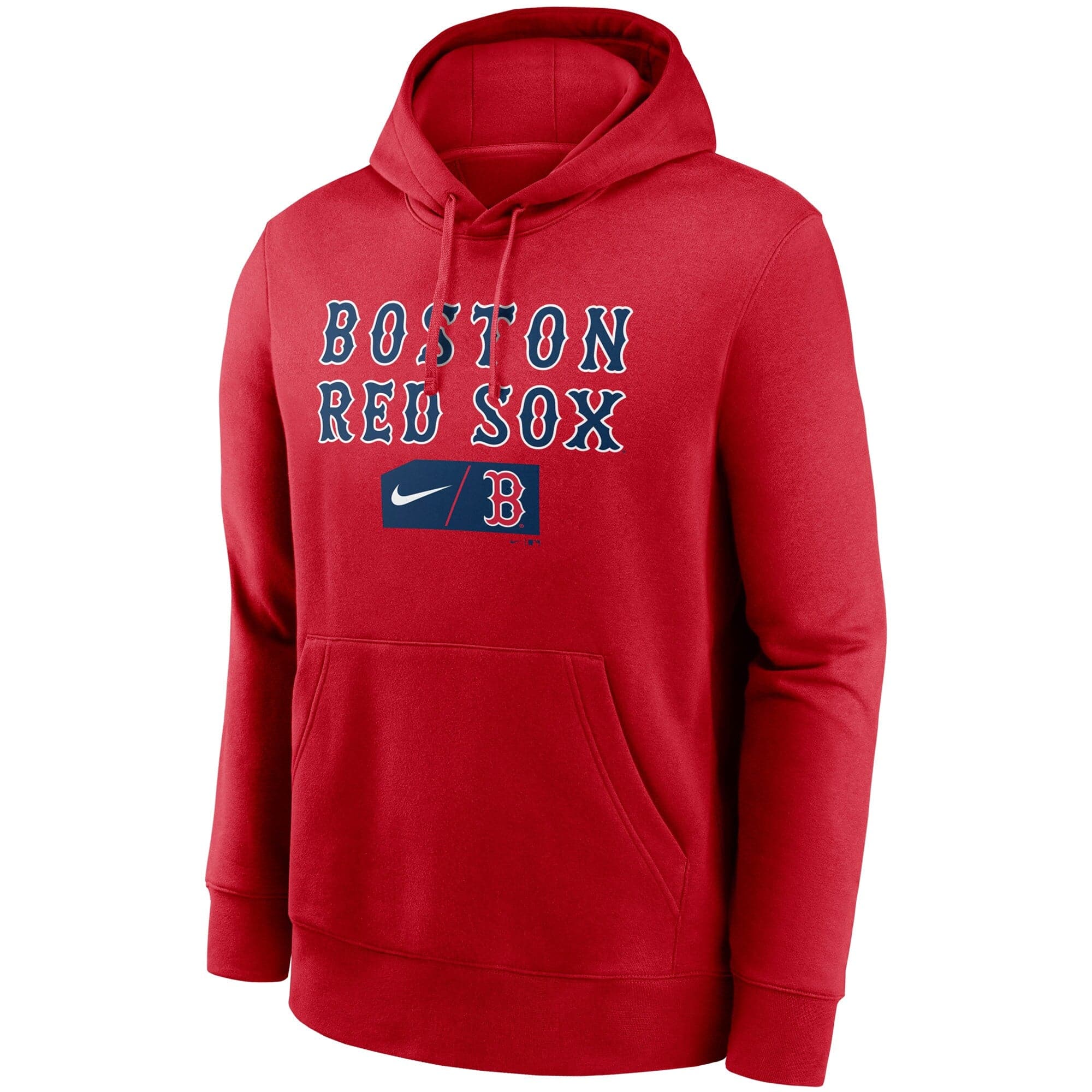 Nike Jumpers Boston Red Sox Nike MLB Team Lettering Club Hoodie Jumper - Red