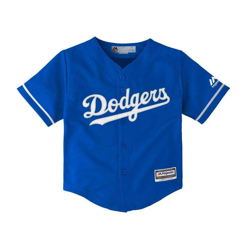 Majestic Athletic Jerseys Boys Los Angeles Dodgers Majestic MLB Cool Base Replica Jersey - Blue