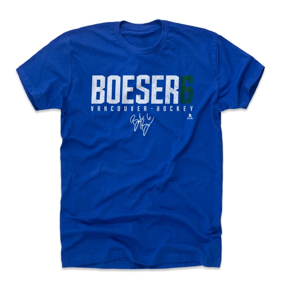 500 Level T-Shirts Brock Boeser Vancouver Canucks 500 Level NHL Name & Number T-Shirt - Blue