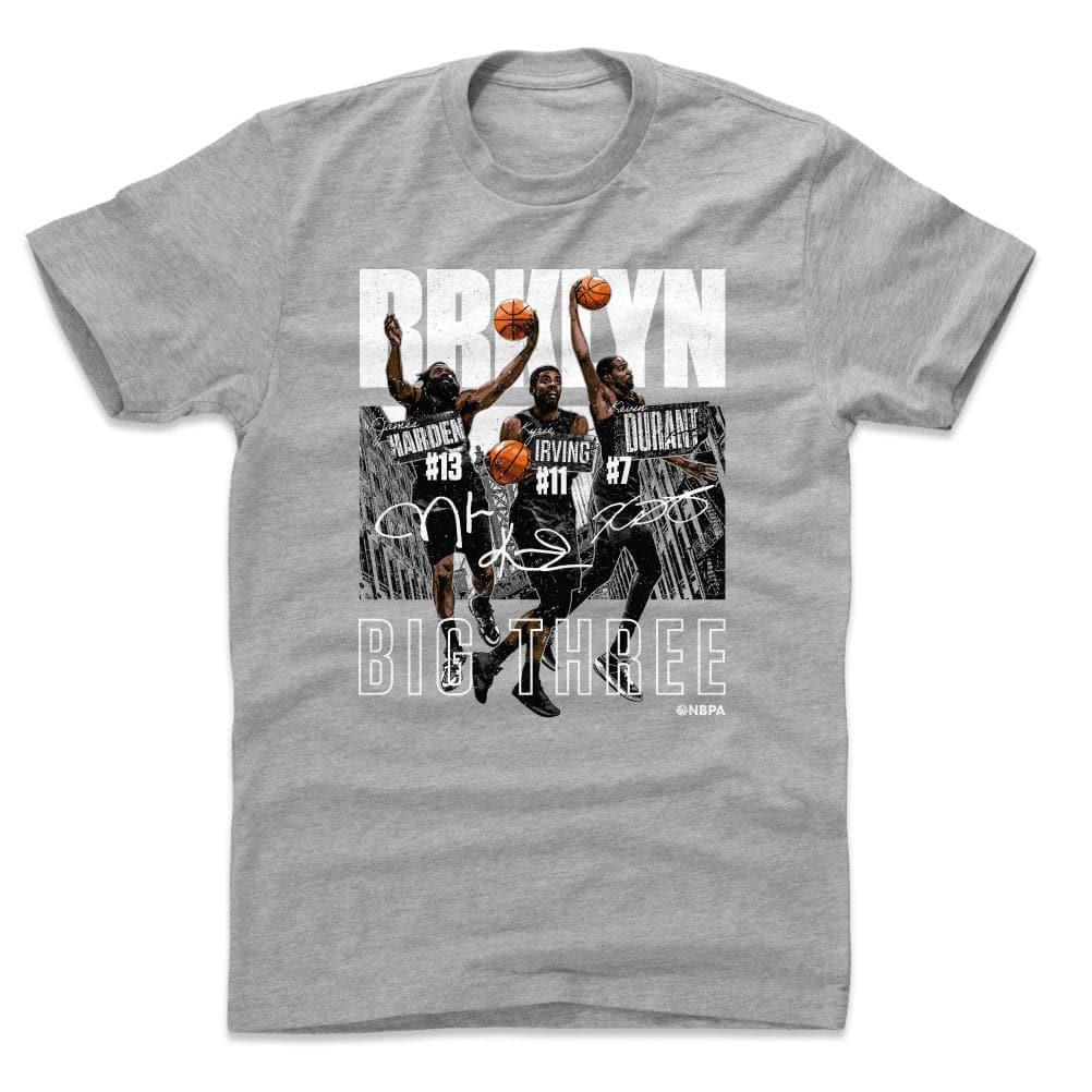 500 Level T-Shirts Brooklyn Nets 500 Level NBA Trio City T-Shirt - Grey