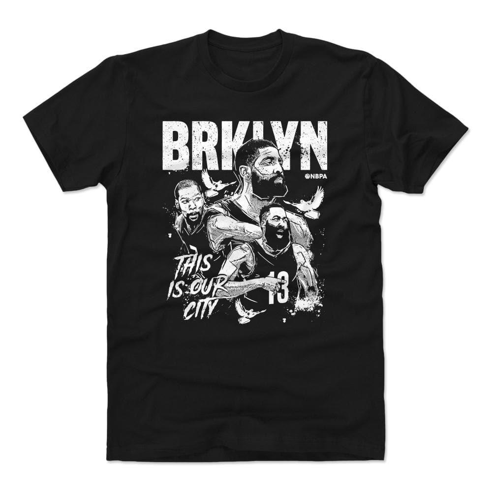 500 Level T-Shirts Brooklyn Nets 500 Level NBA Trio Mono T-Shirt - Black