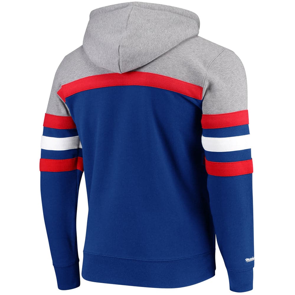 Mitchell And Ness Jumpers Brooklyn Nets Mitchell & Ness NBA Head Coach Premium Hoodie Jumper - Blue