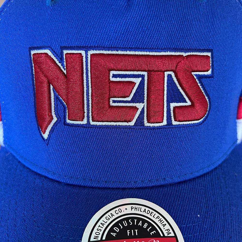 Mitchell And Ness Caps Brooklyn Nets Mitchell & Ness NBA Short Hook Classic Red Snapback Hat - Blue