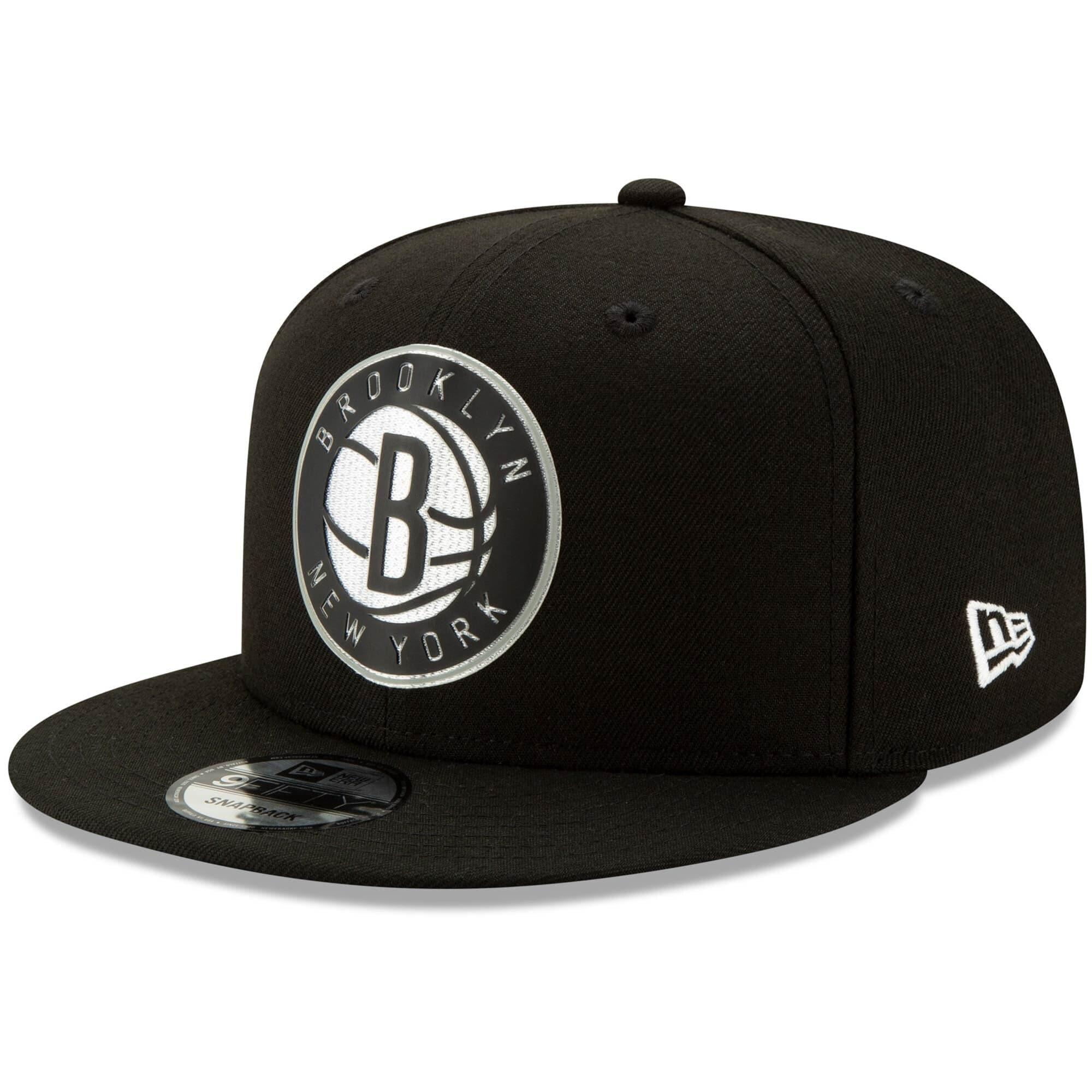 New Era Caps Brooklyn Nets New Era NBA 2020 Back Half 9FIFTY Snapback Hat - Black