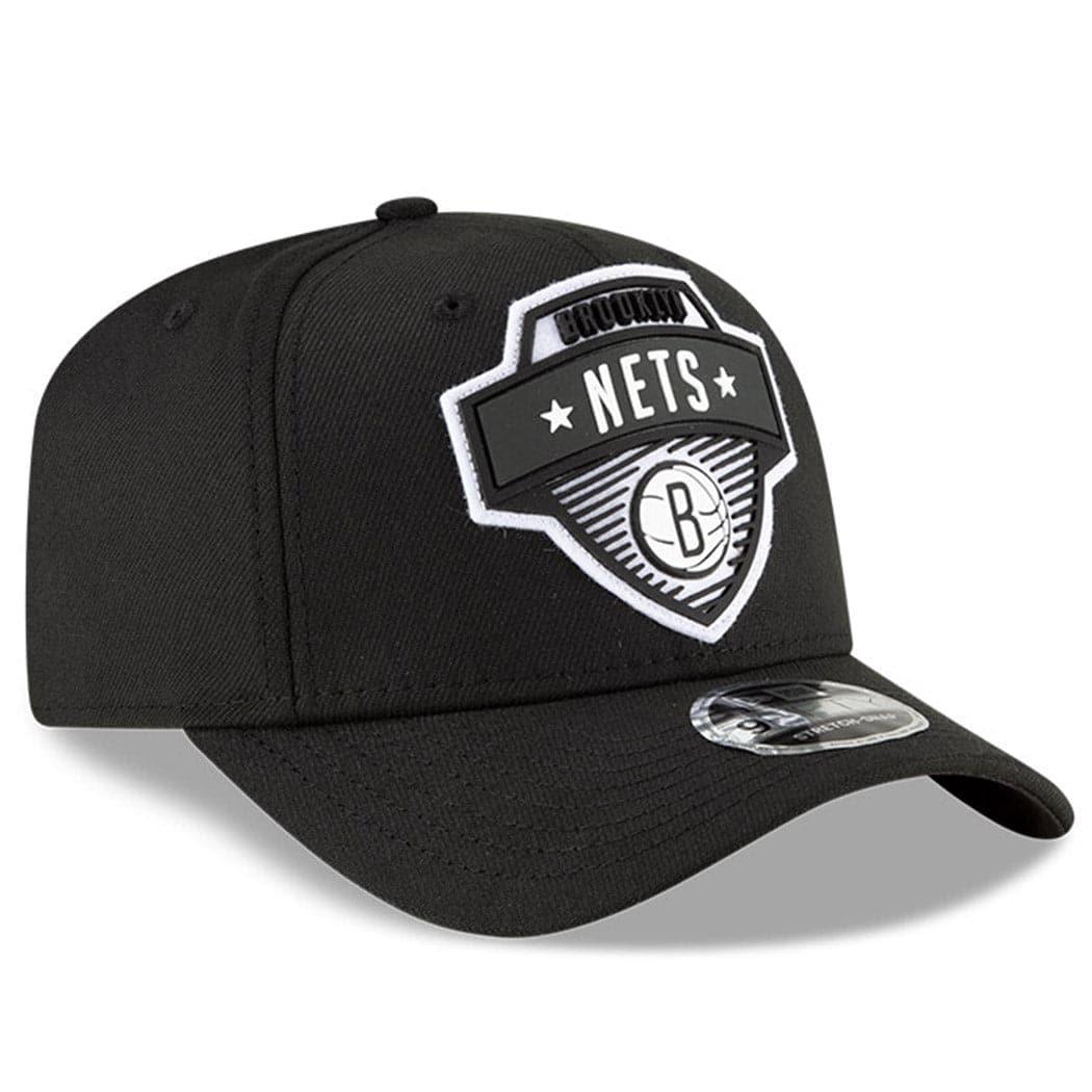 New Era Caps Brooklyn Nets New Era NBA 2020 Tip-Off 9FIFTY Stretch-Snap Curve Hat - Black