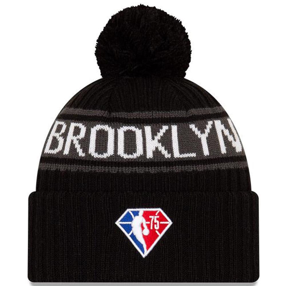 New Era Beanies Brooklyn Nets New Era NBA 2021 Draft Pom Knit Beanie - Black