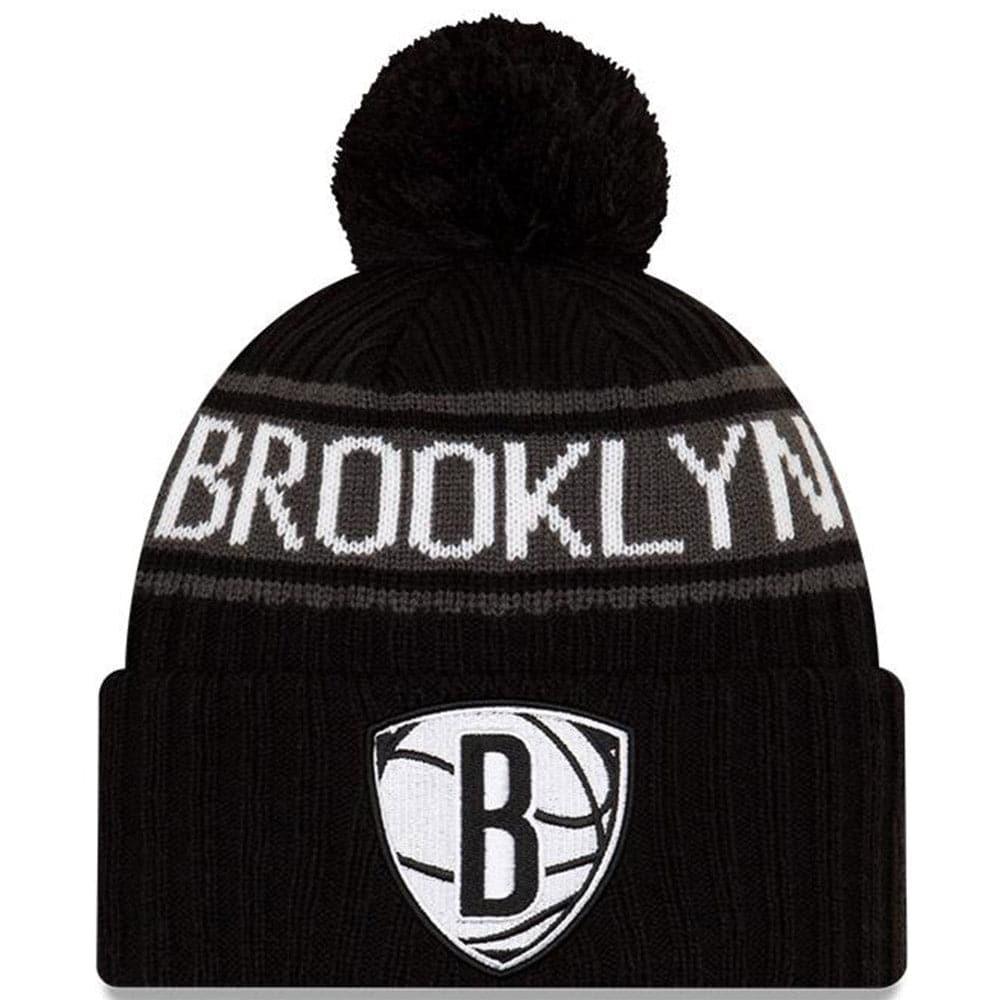 New Era Beanies Brooklyn Nets New Era NBA 2021 Draft Pom Knit Beanie - Black