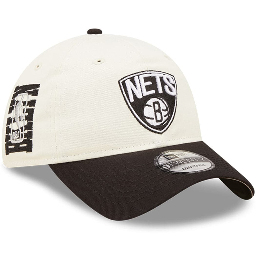 New Era Caps Brooklyn Nets New Era NBA 2022 Draft 9TWENTY Strapback Hat - Cream