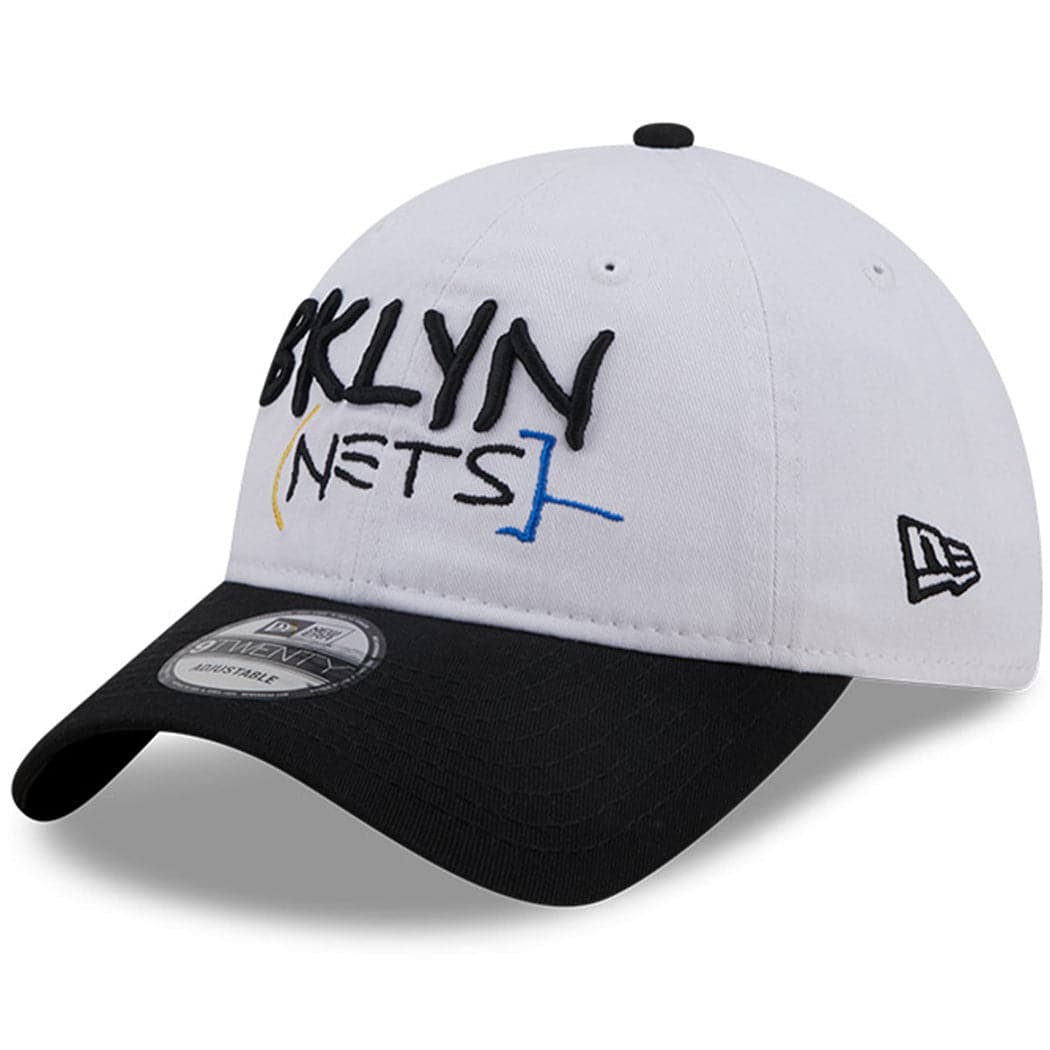 New Era Caps Brooklyn Nets New Era NBA 22-23 City Edition 9TWENTY Strapback Hat - White