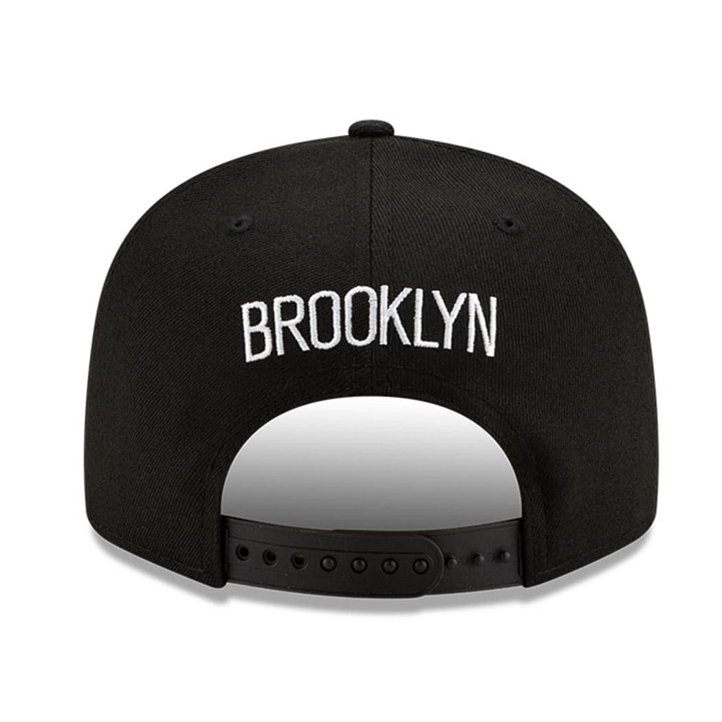 New Era Caps Brooklyn Nets New Era NBA Ligature 9FIFTY Snapback Hat - Black