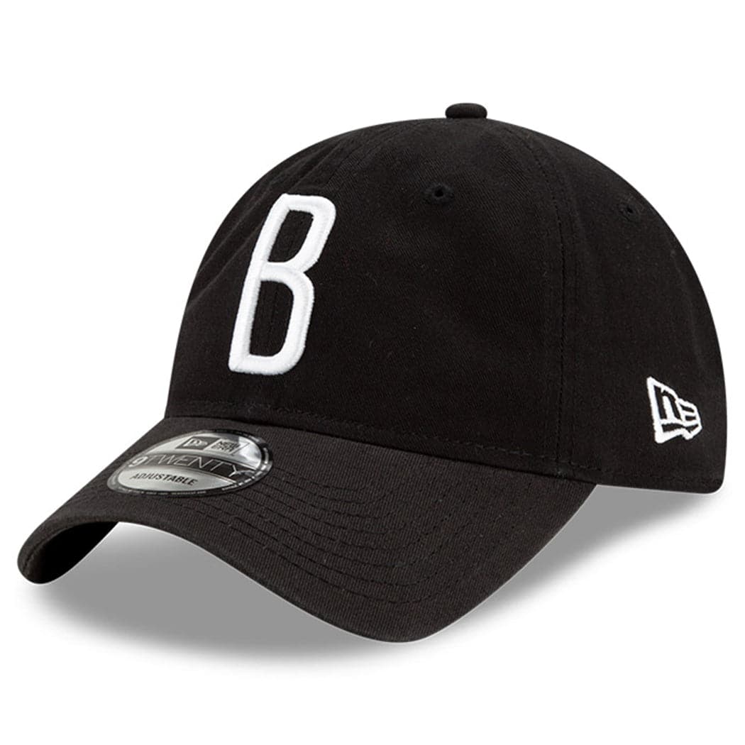 New Era Caps Brooklyn Nets New Era NBA Ligature 9TWENTY Curved Hat - Black