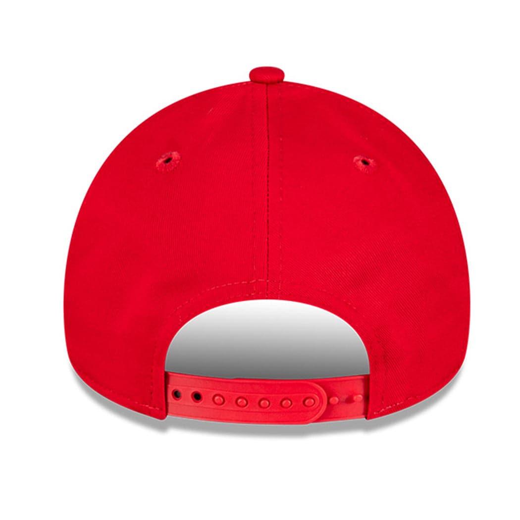 New Era Caps Brooklyn Nets New Era NBA Monochrome 9FORTY A-Frame Curve Snapback Hat - Red