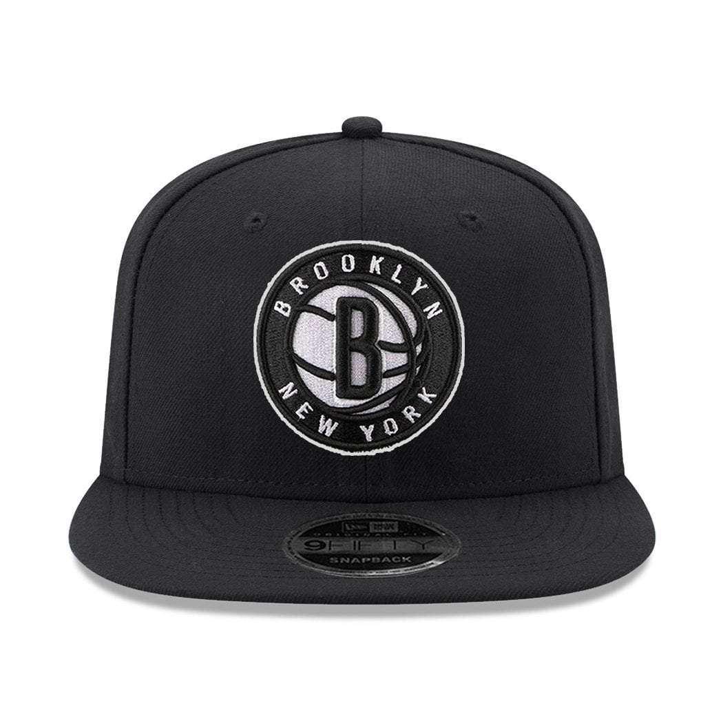 New Era Caps Brooklyn Nets New Era NBA Team Logo OF 9FIFTY Snapback Hat - Black