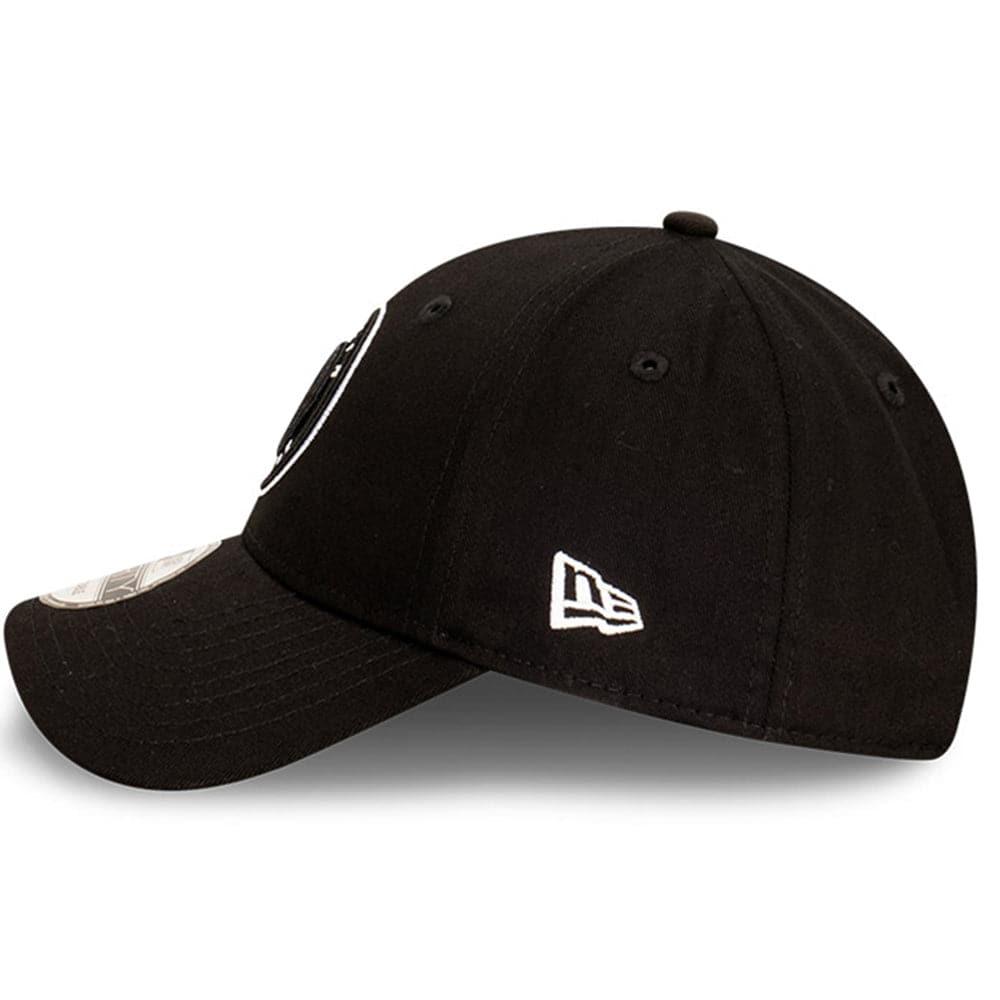 New Era Caps Brooklyn Nets New Era NBA Team Stripes 9FORTY Cloth Strap Curve Hat - Black