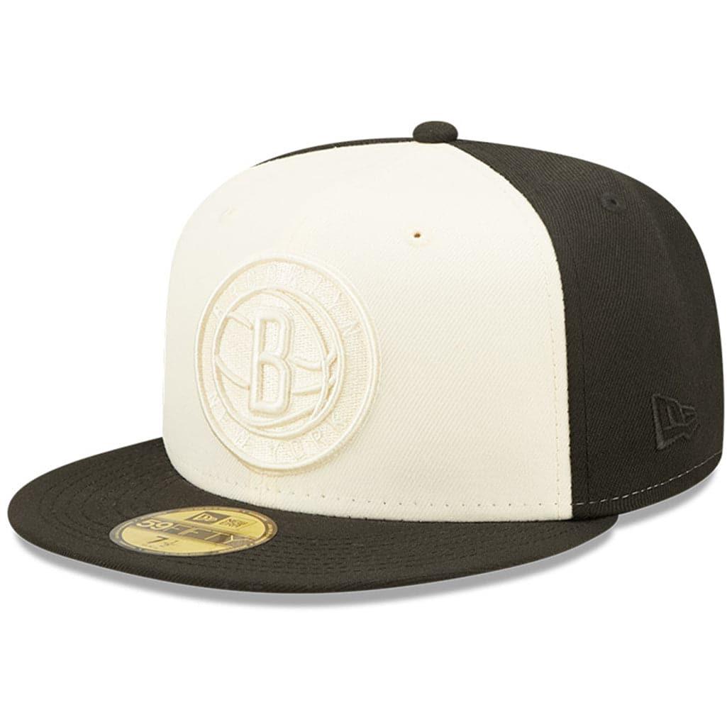 New Era Caps Brooklyn Nets New Era NBA Tonal 2-Tone 59FIFTY Fitted Hat  - Black
