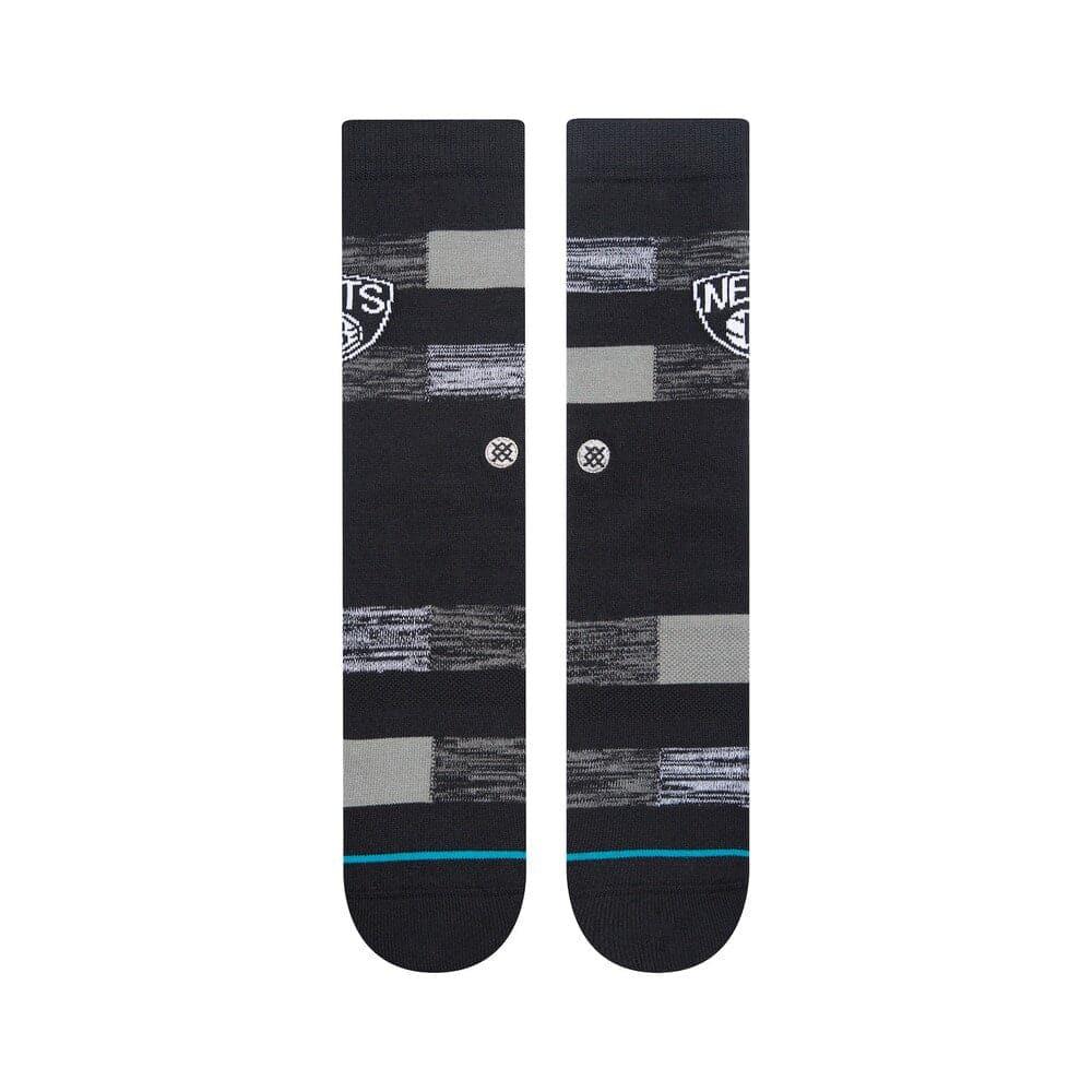 Stance Socks Large (9-12 US) Brooklyn Nets Stance NBA Cryptic Crew Socks - Black