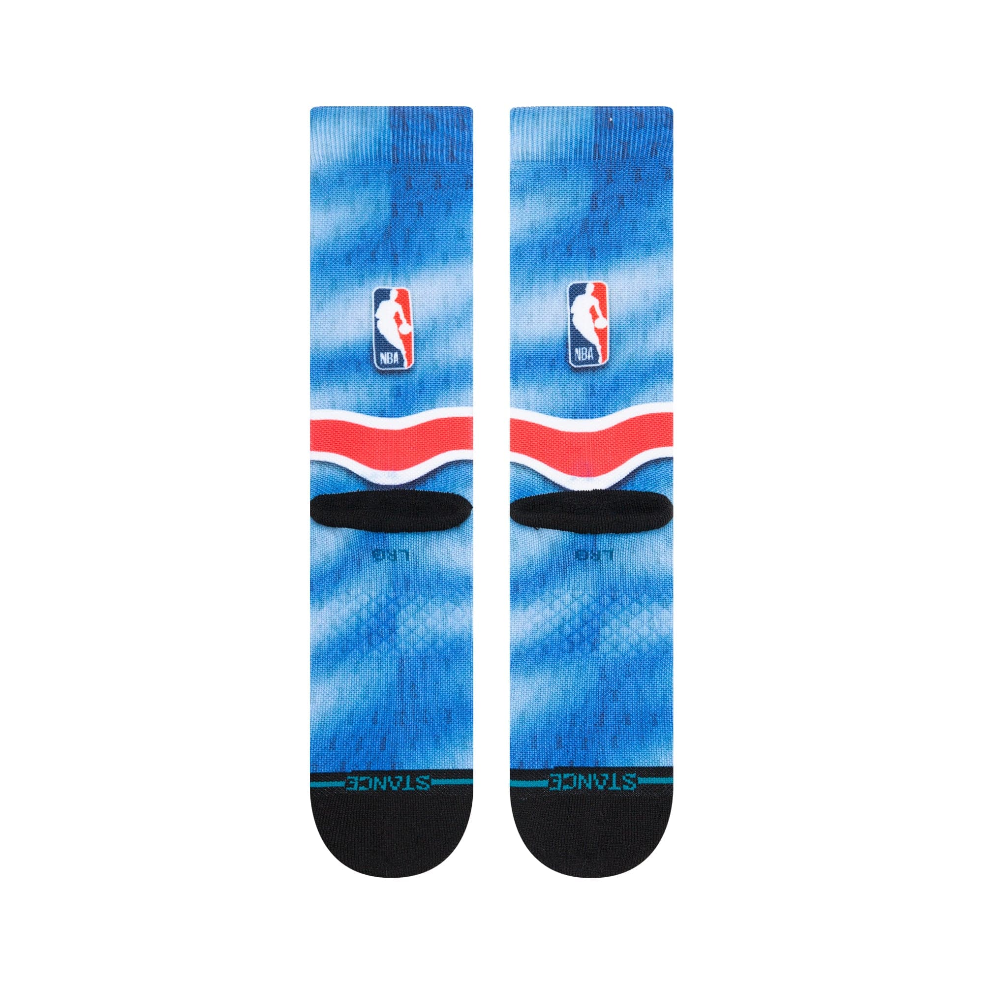 Stance Socks Large (9-12 US) Brooklyn Nets Stance NBA HWC Logo Fader Crew Socks - Blue