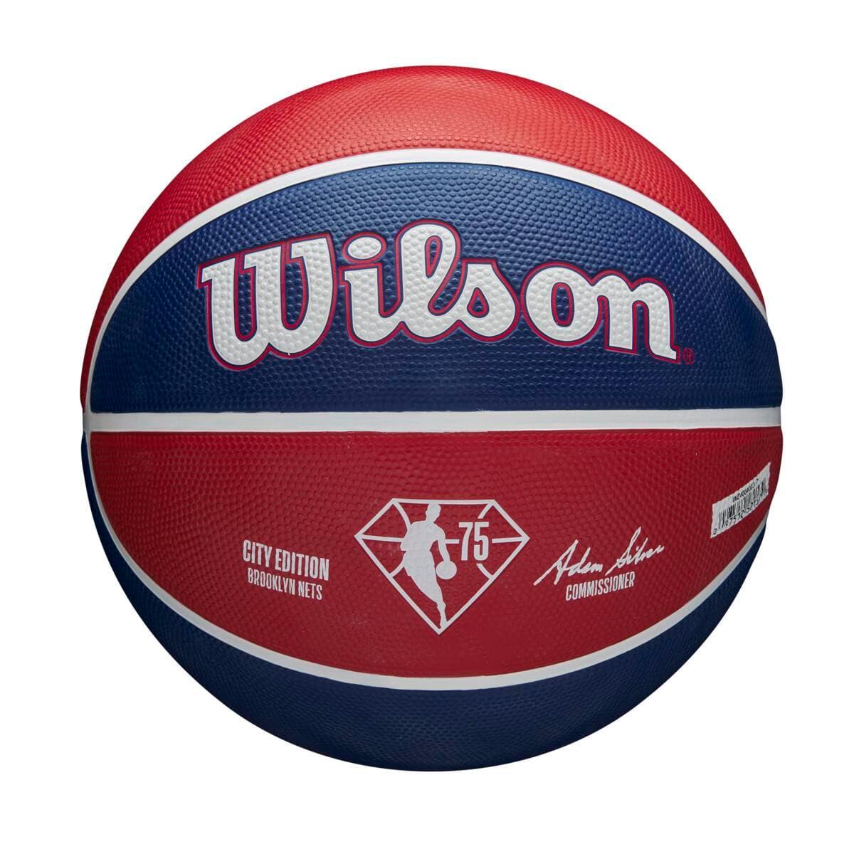 Wilson Sporting Goods Balls Brooklyn Nets Wilson NBA 21-22 City Edition Full Size Basketball Ball - Size 7