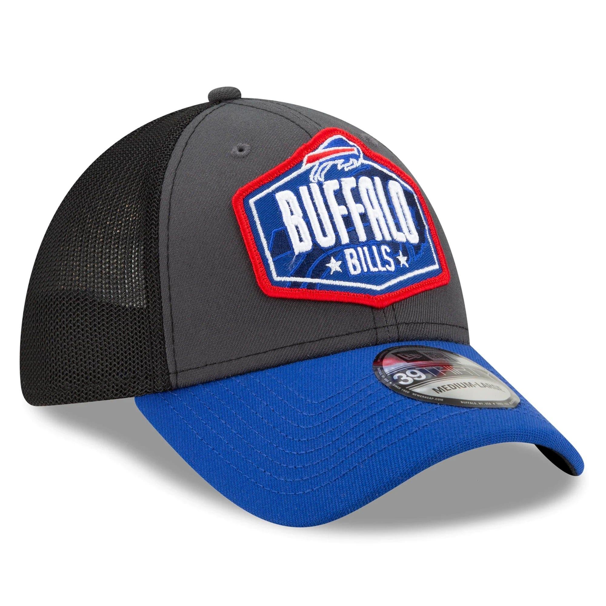 New Era Caps Buffalo Bills New Era 2021 NFL Draft 39THIRTY Flex Fit Curve Hat - Graphite