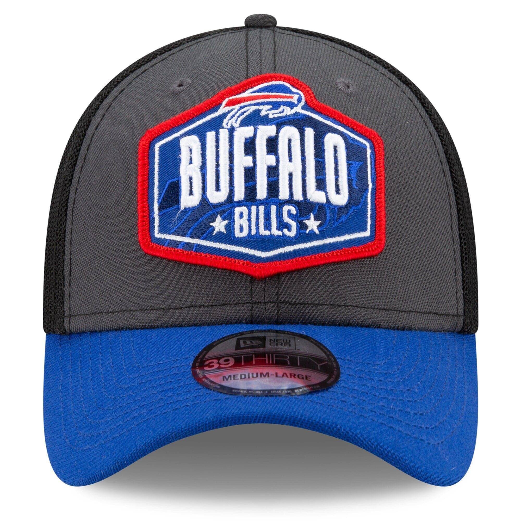 New Era Caps Buffalo Bills New Era 2021 NFL Draft 39THIRTY Flex Fit Curve Hat - Graphite