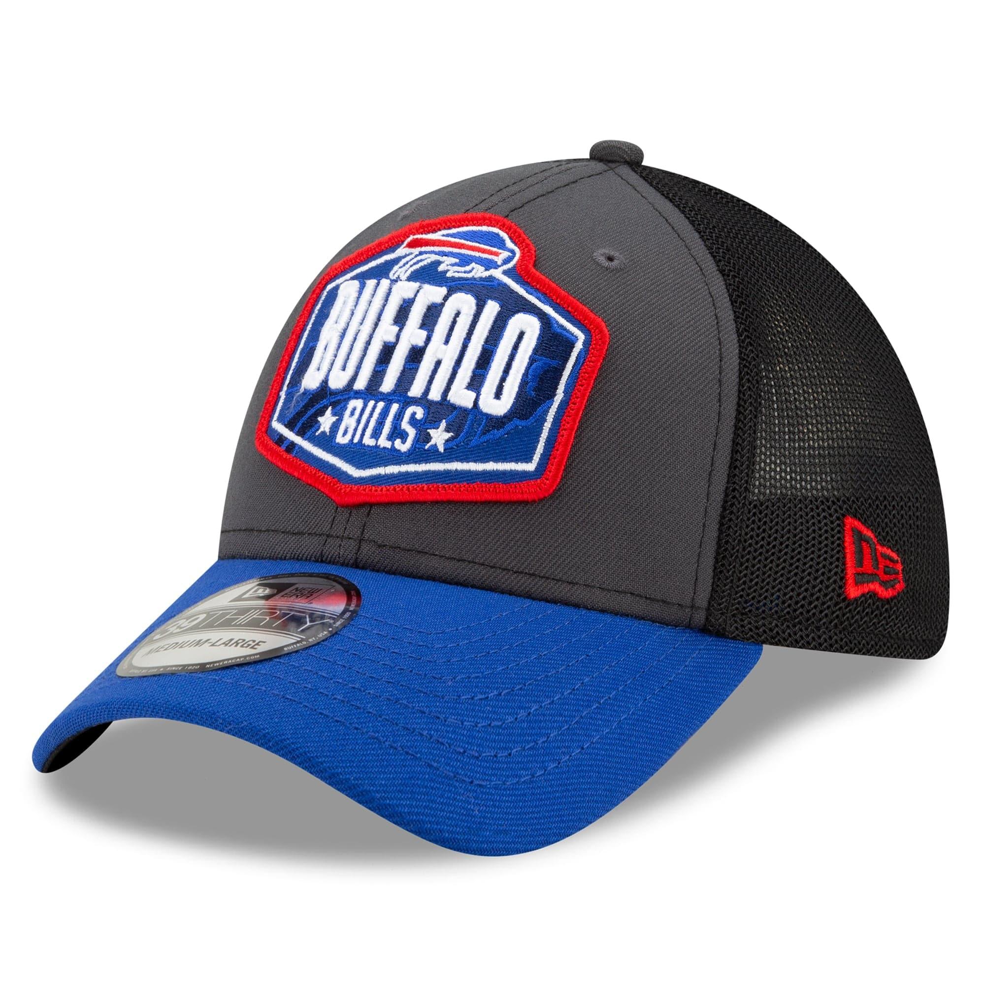 New Era Caps Buffalo Bills New Era 2021 NFL Draft 39THIRTY Flex Fit Curve Hat - Graphite
