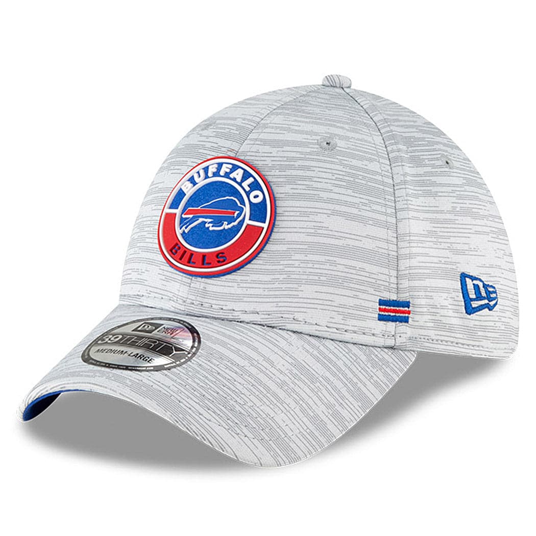 New Era Caps Buffalo Bills New Era NFL 2020 Sideline 39THIRTY Flex Fit Curve Hat - Grey
