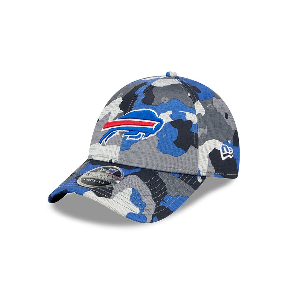 New Era Caps Youths Buffalo Bills New Era NFL 22 Training Camp Youths 9FORTY Stretch Snap Hat - Camo