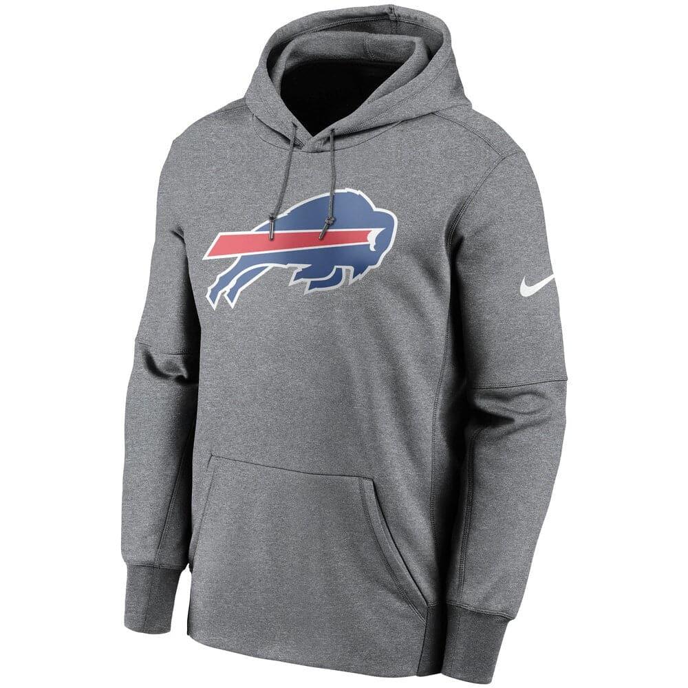 Nike Jumpers Buffalo Bills Nike NFL Prime Logo Therma Hoodie Jumper - Dark Grey Heather