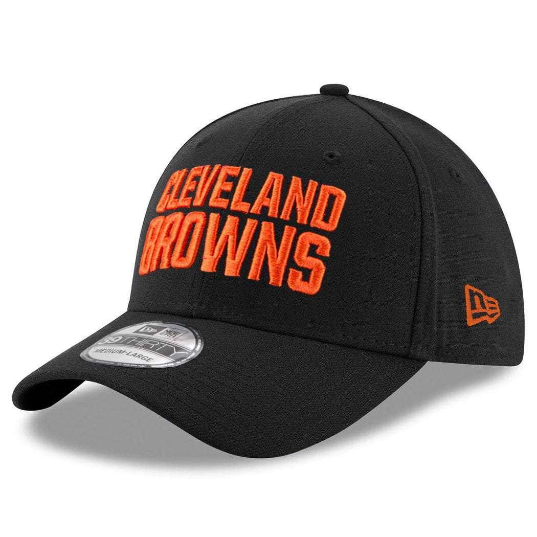 Cleveland Browns New Era NFL Alternate Logo 39THIRTY Curve Hat - Black