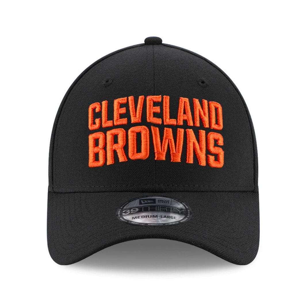 Cleveland Browns New Era NFL Alternate Logo 39THIRTY Curve Hat - Black