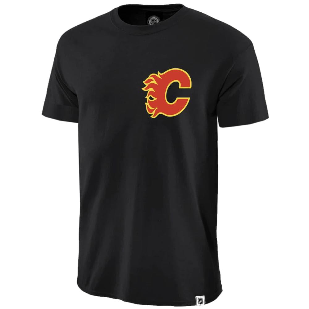 Majestic Athletic T-Shirts Calgary Flames Majestic NHL Jeaner T-Shirt - Black