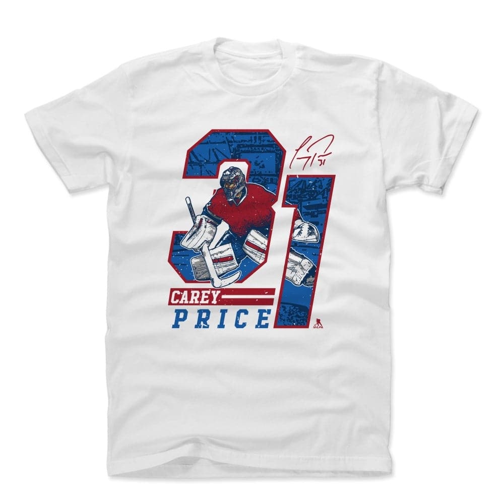 500 Level T-Shirts Carey Price Montreal Canadiens 500 Level NHL Offset T-Shirt - White