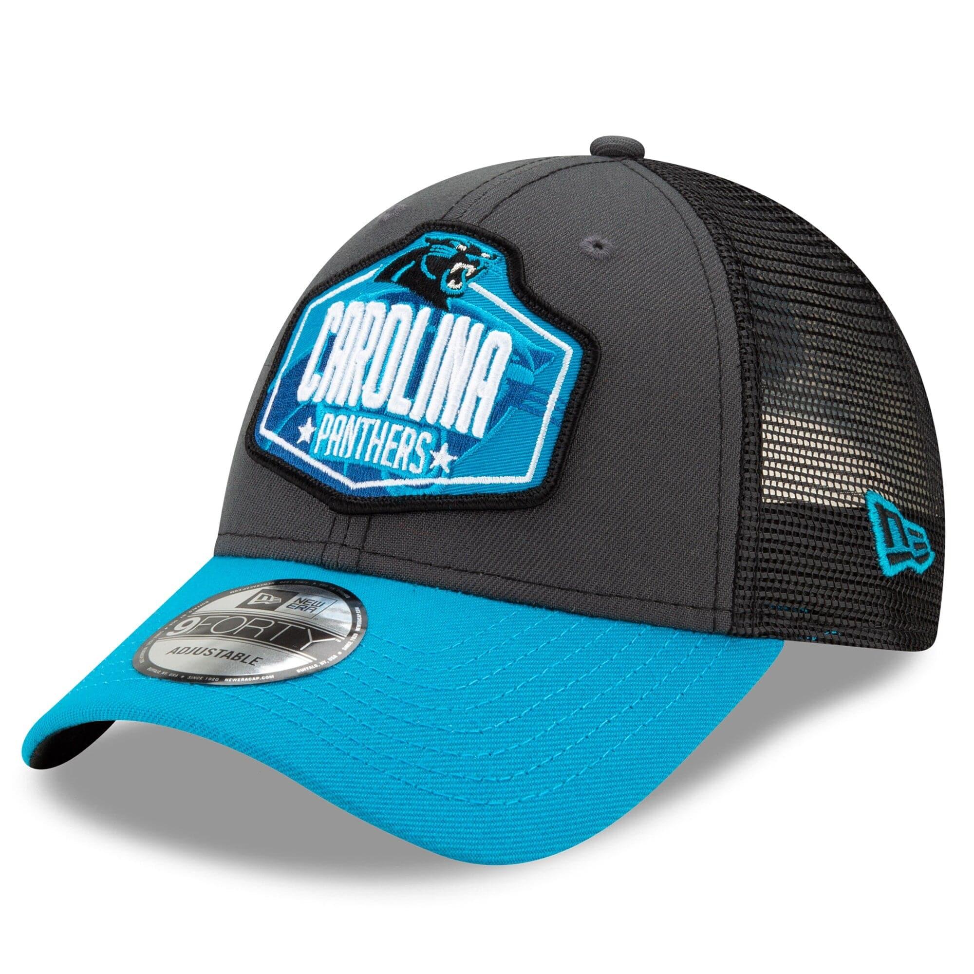 New Era Caps Carolina Panthers New Era 2021 NFL Draft 9FORTY Snapback Curve Hat - Graphite