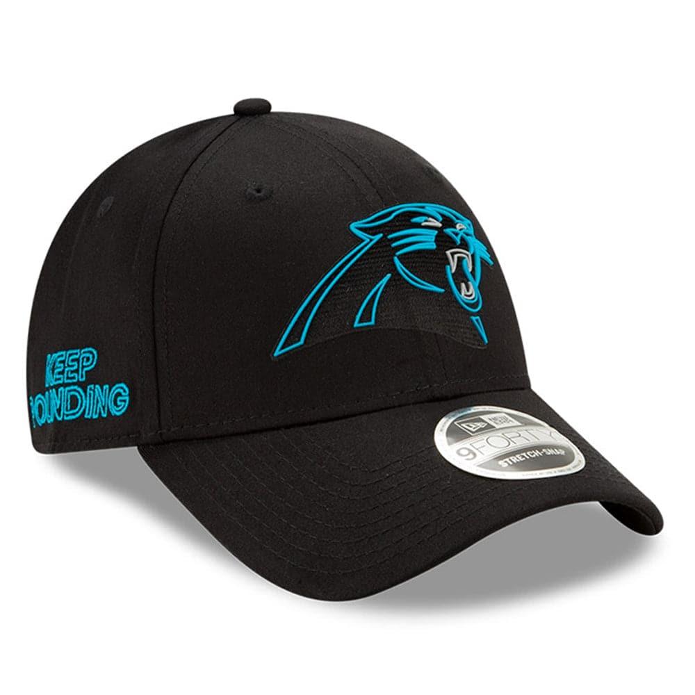 New Era Caps Carolina Panthers New Era NFL 2020 Draft 9FORTY Stretch Snapback Curve Hat - Black