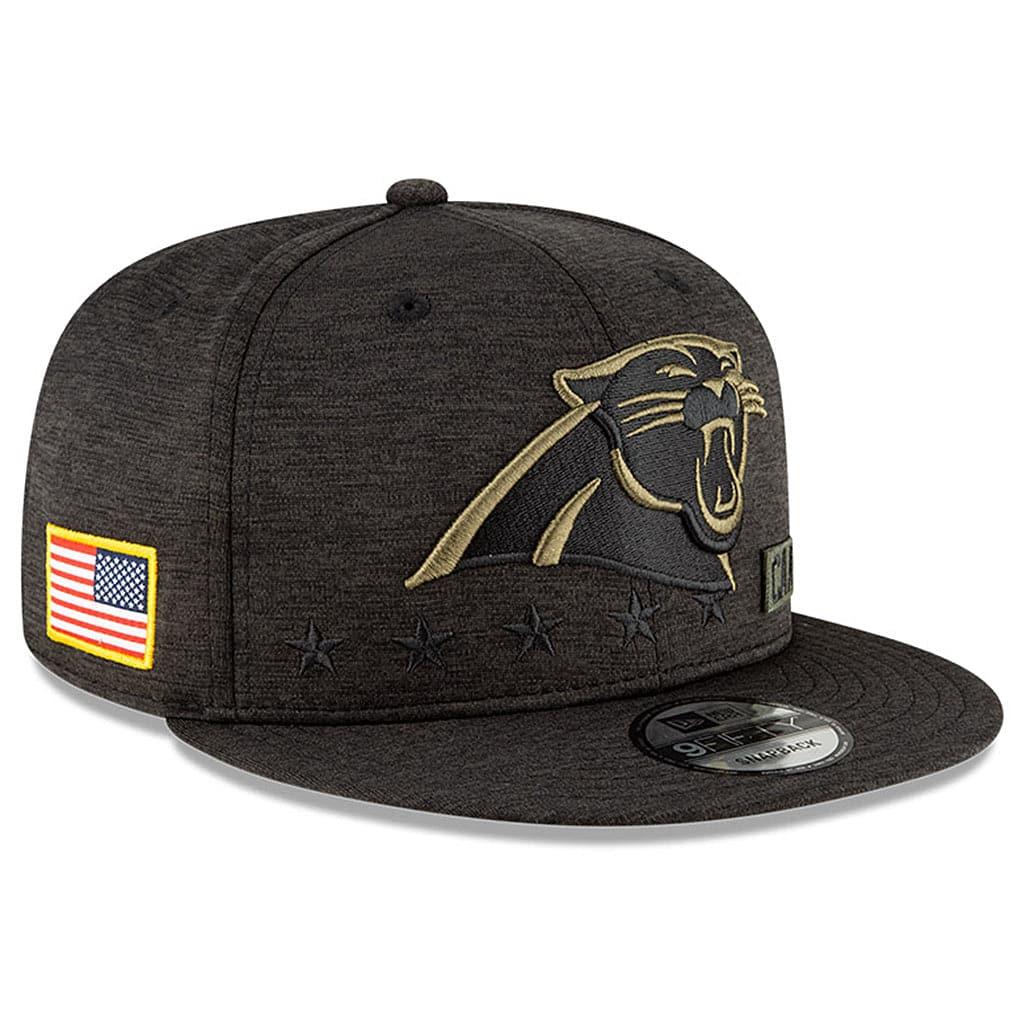 New Era Caps Carolina Panthers New Era NFL 2020 Salute To Service 9FIFTY Snapback Hat - Black