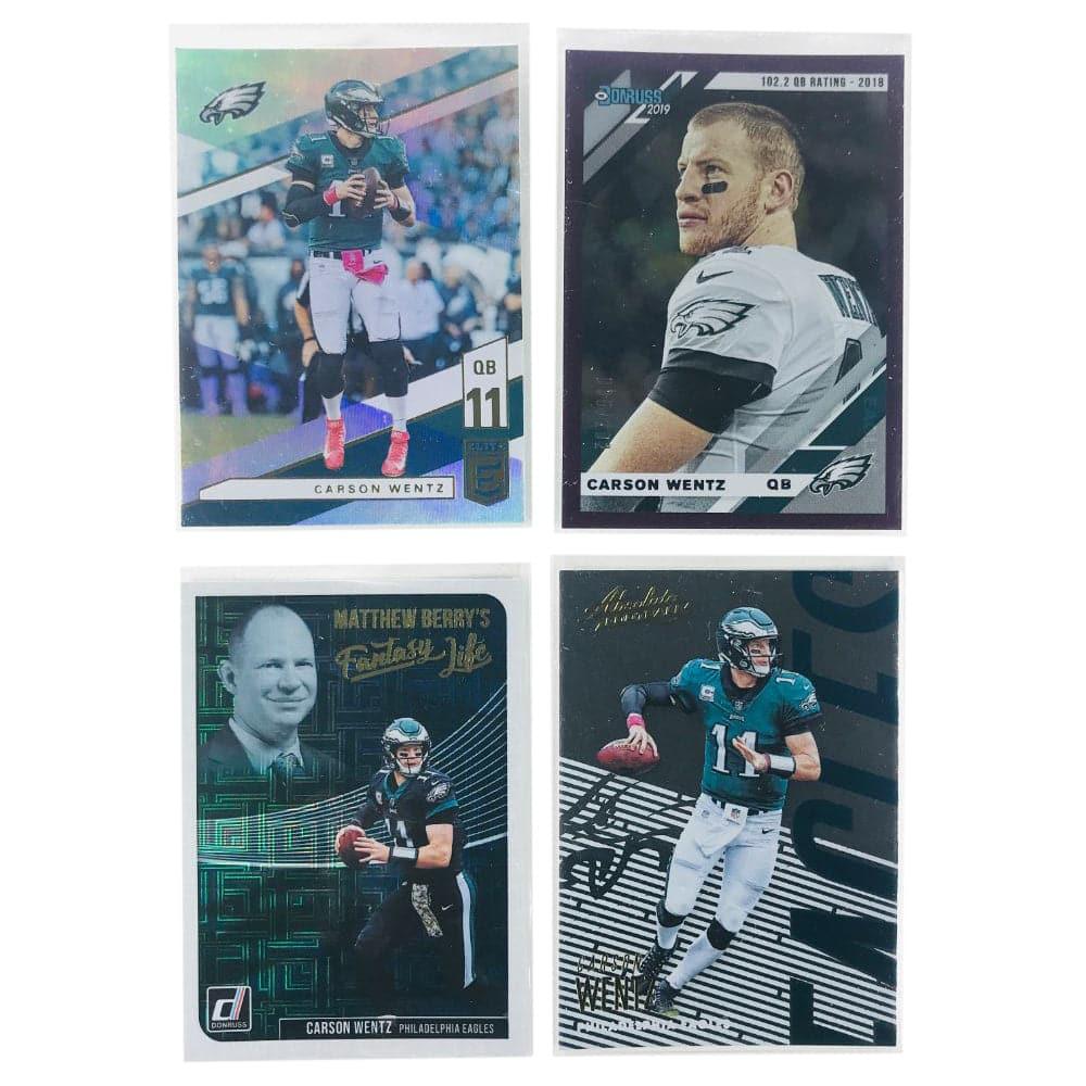 Panini Cards Carson Wentz Philadelphia Eagles Panini NFL 4 Base/Insert Card Set
