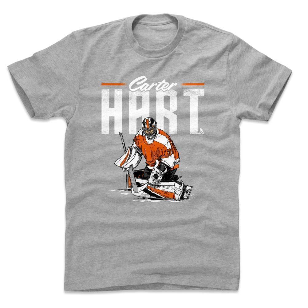 500 Level T-Shirts Carter Hart Philadelphia Flyers 500 Level NHL Retro T-Shirt - Gray