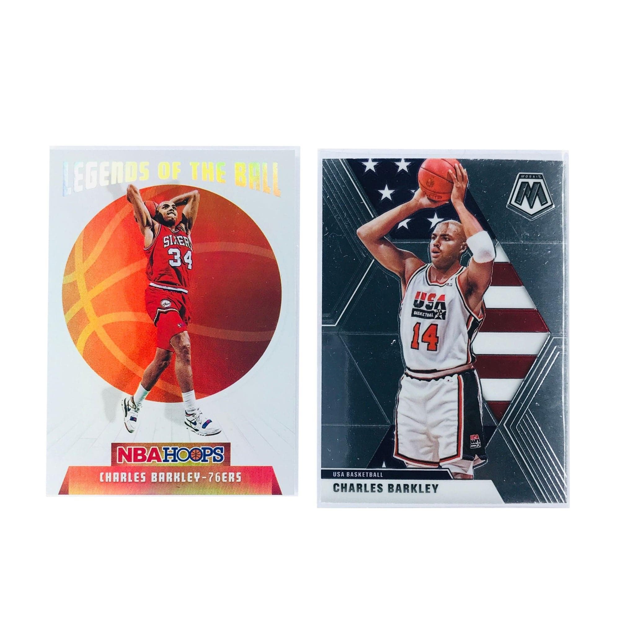 Panini Cards Charles Barkley  Philadelphia 76ers / Team USA 19-20 Panini NBA 2 Card Set