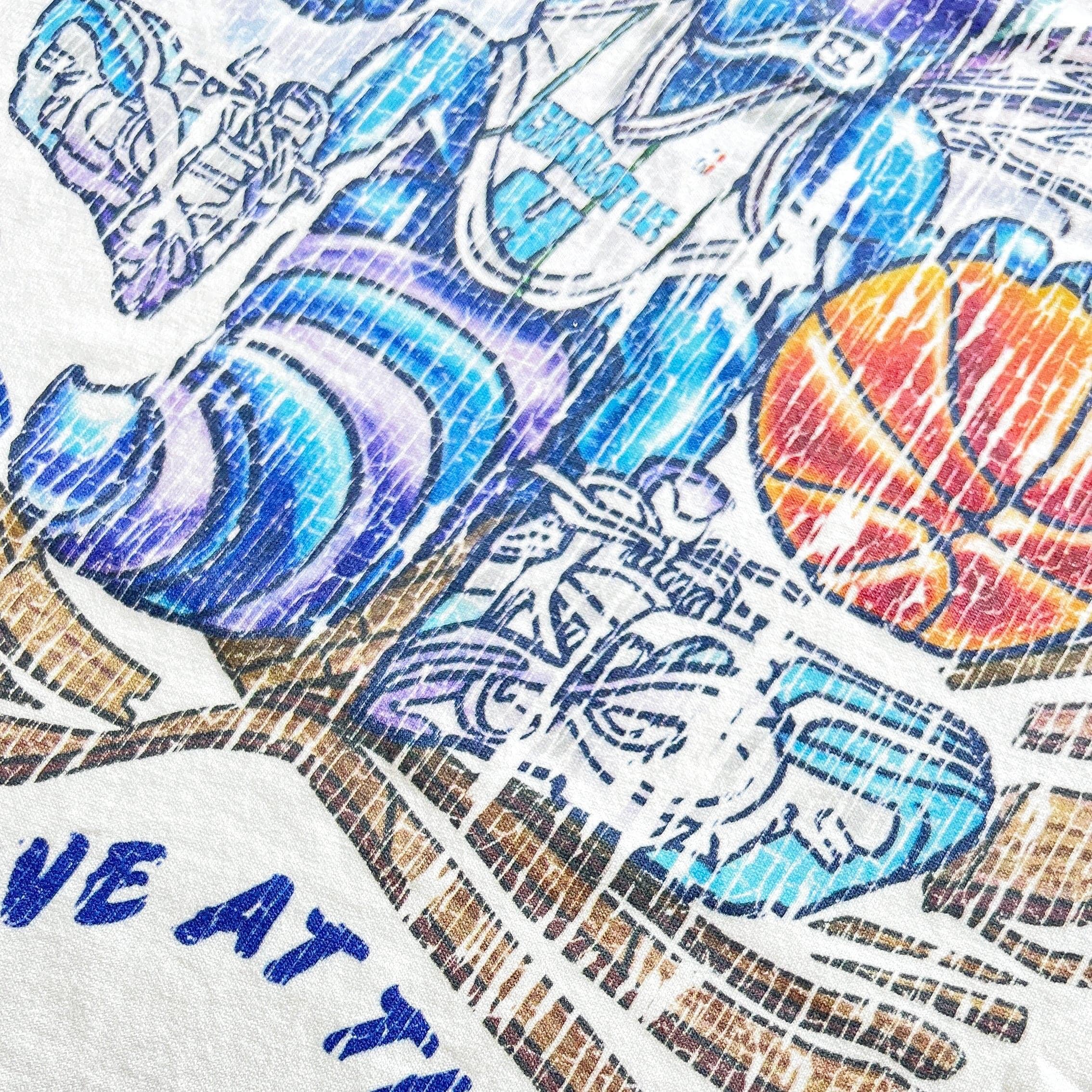 Mitchell And Ness T-Shirts Charlotte Hornets Mitchell & Ness NBA Alive In The Hive Vintage T-Shirt - White