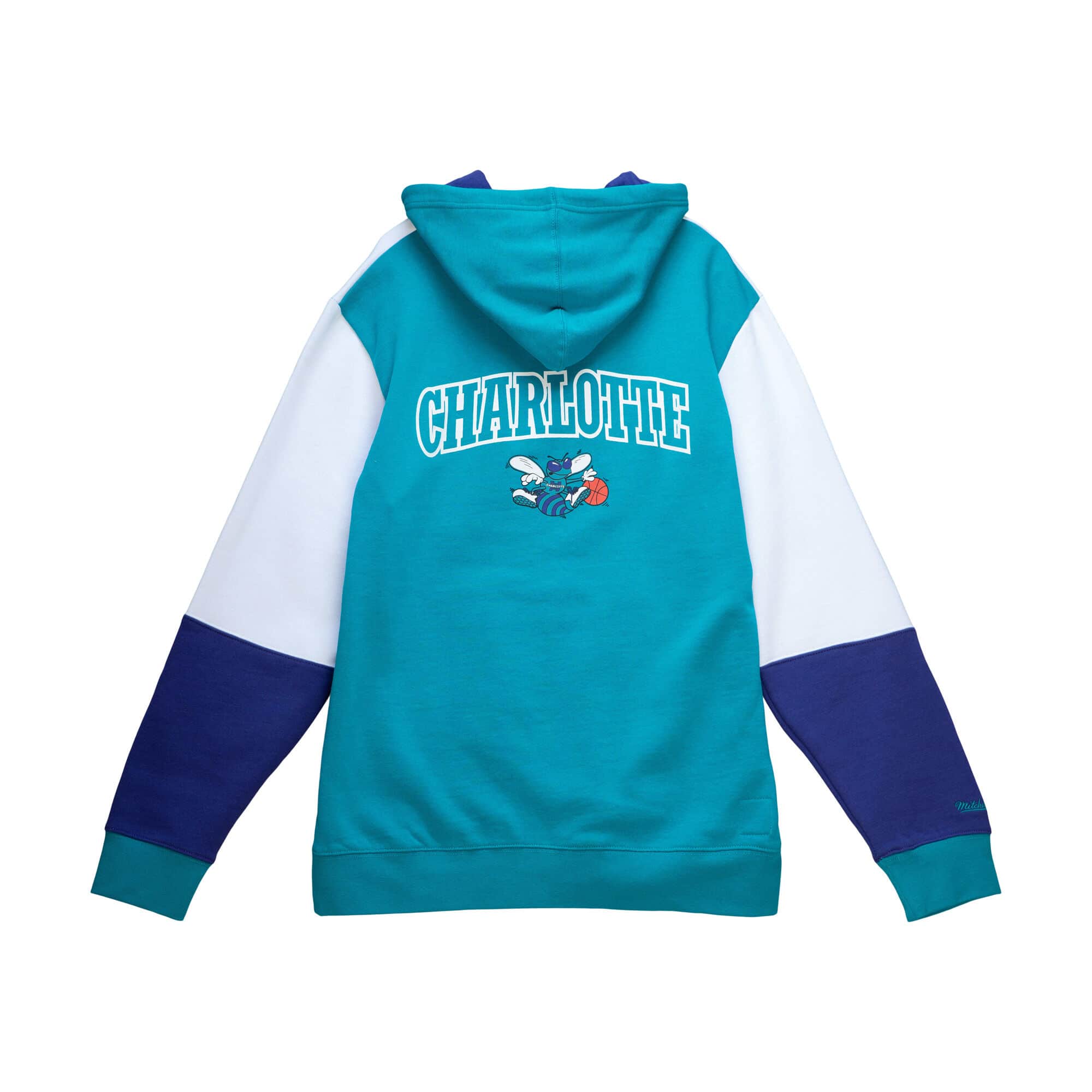 Mitchell And Ness Jumpers Charlotte Hornets Mitchell & Ness NBA Fusion Fleece 2.0 Hoodie Jumper - Teal