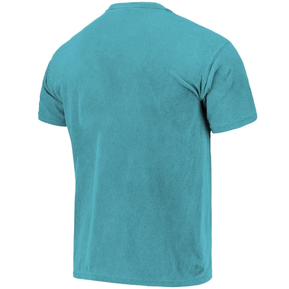 Mitchell And Ness T-Shirts Charlotte Hornets Mitchell & Ness NBA HWC Big Logo Vintage T-Shirt - Faded Aqua