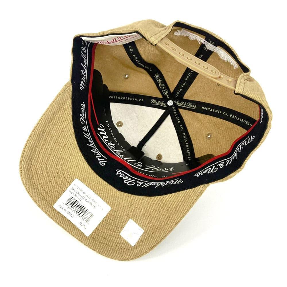 Mitchell And Ness Caps Charlotte Hornets Mitchell & Ness NBA HWC Classic Red Snapback Hat - Camel