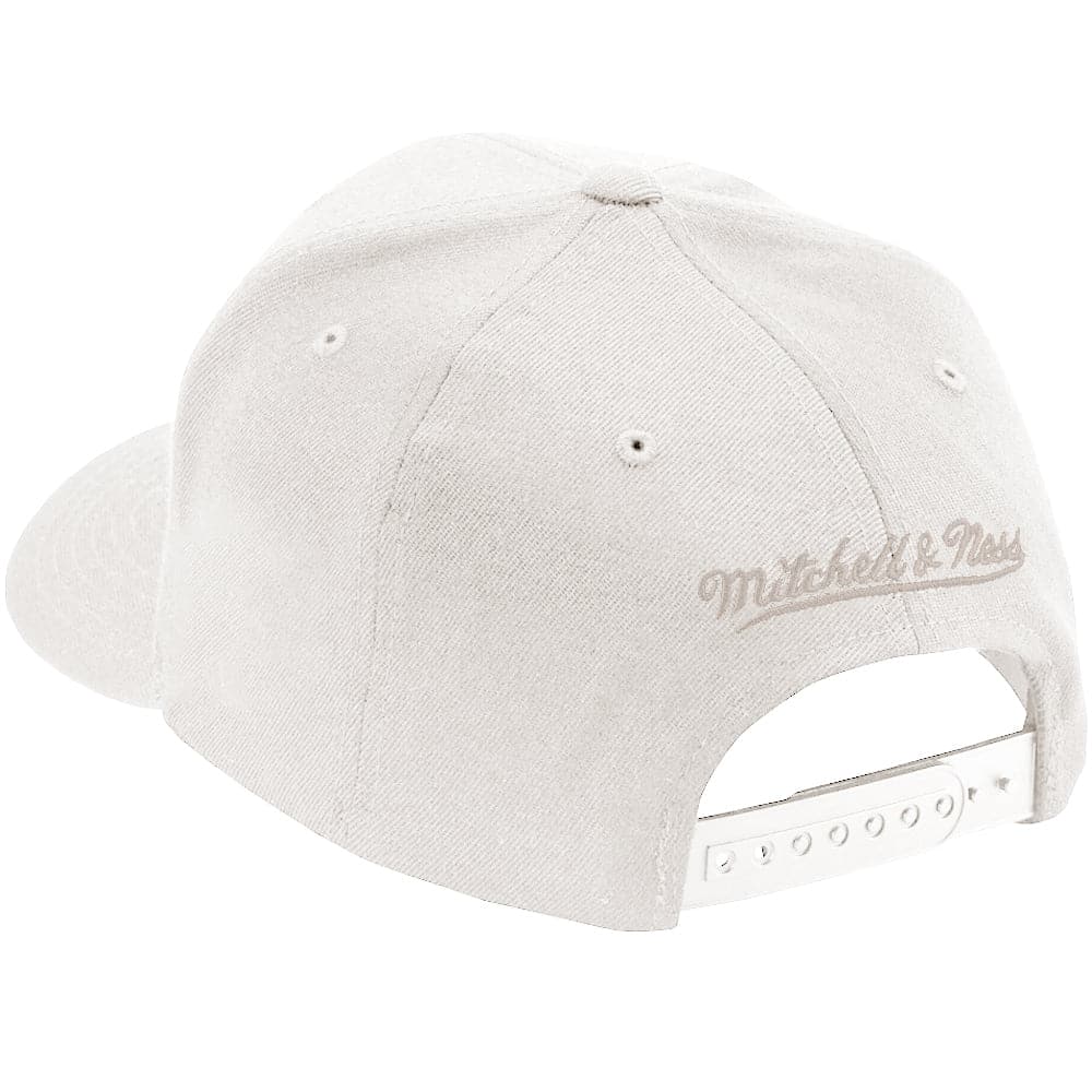 Mitchell And Ness Caps Charlotte Hornets Mitchell & Ness NBA HWC Logo Classic Red Snapback Hat - Vintage White
