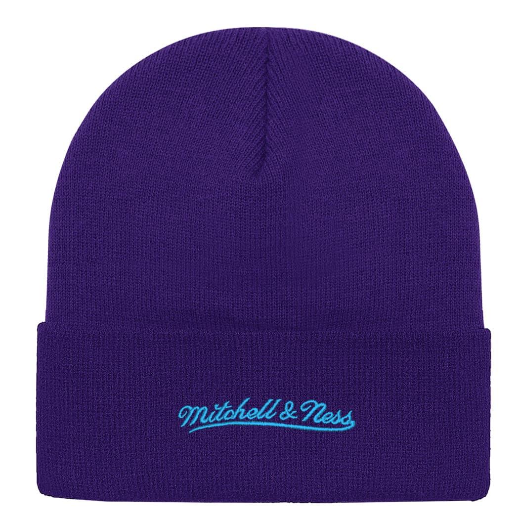 Mitchell And Ness Beanies Charlotte Hornets Mitchell & Ness NBA HWC Logo Cuff Knit Beanie - Purple