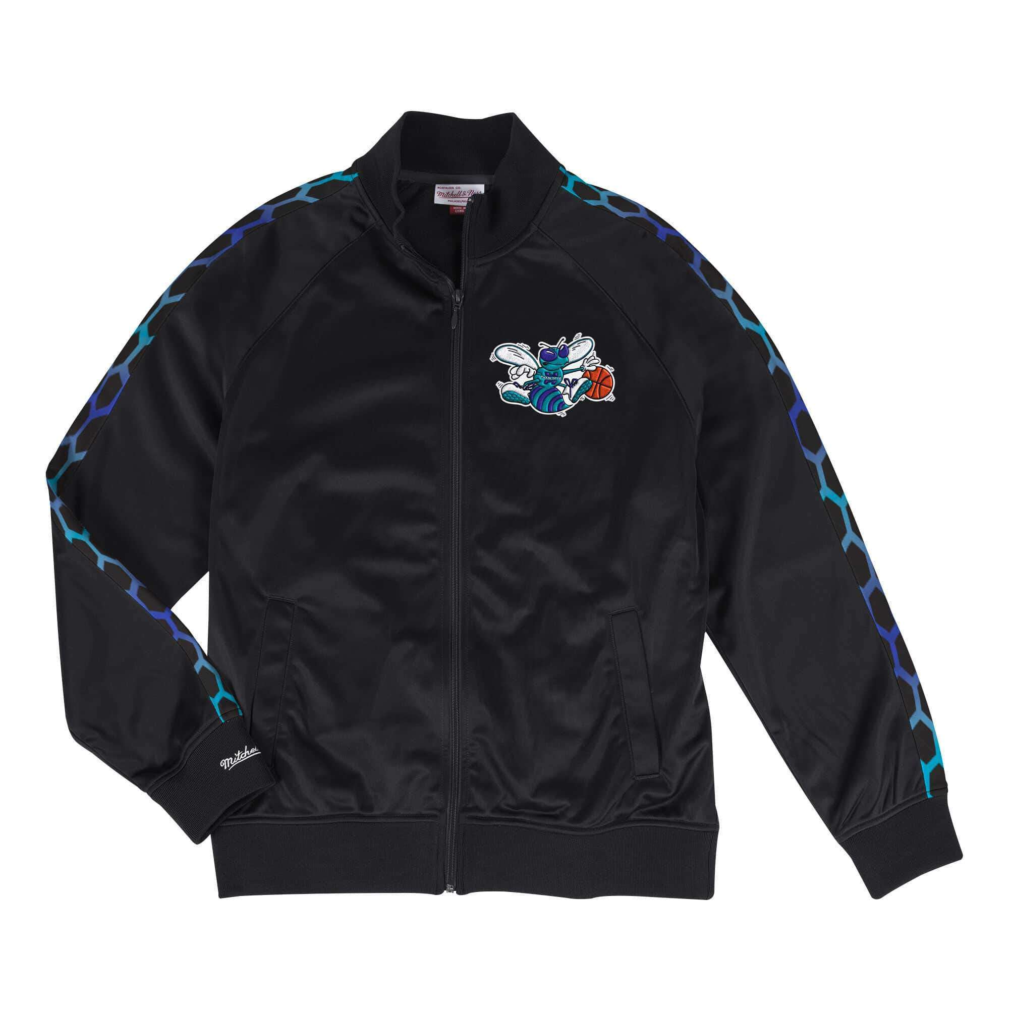 Mitchell And Ness Jackets Charlotte Hornets Mitchell & Ness NBA HWC Track Jacket - Black