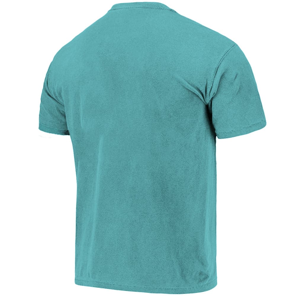 Mitchell And Ness T-Shirts Charlotte Hornets Mitchell & Ness NBA Incline Stack Vintage T-Shirt - Faded Aqua