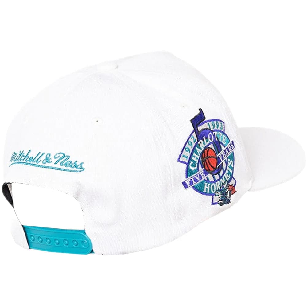 Mitchell And Ness Caps Charlotte Hornets Mitchell & Ness NBA Show Up Classic Red Snapback Hat - Off White