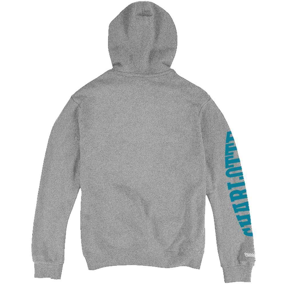Mitchell And Ness Jumpers Charlotte Hornets Mitchell & Ness NBA Wordmark Hoodie Jumper - Grey